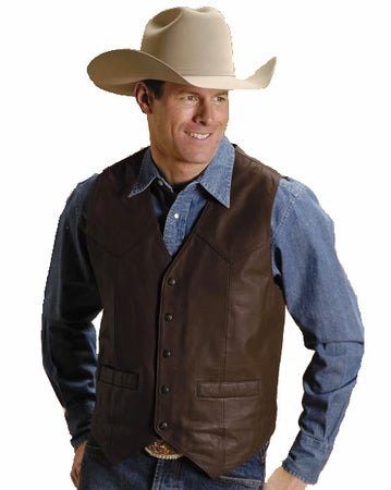 Leather Western Vest